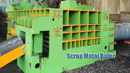 Hydraulic Side-Pushing Scrap Iron Copper Metal Compress Baler Horizontal Baling Machine